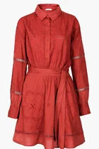 Collared Long Sleeves Dress