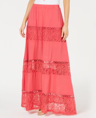 Ursula Lace-Trim Maxi Skirt