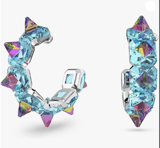 Swarovski Ortyx hoop earrings, Blue