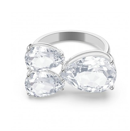 Swarovski Millenia rhodium plated cocktail ring for women