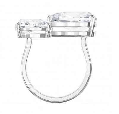Swarovski Millenia rhodium plated cocktail ring for women