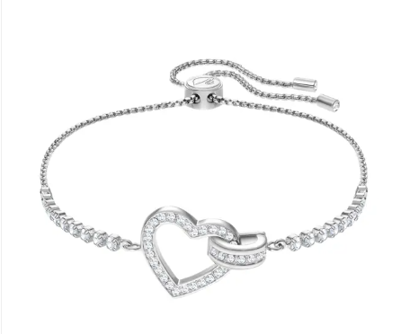 Swarovski Lovely bracelet, white, rhodium plated