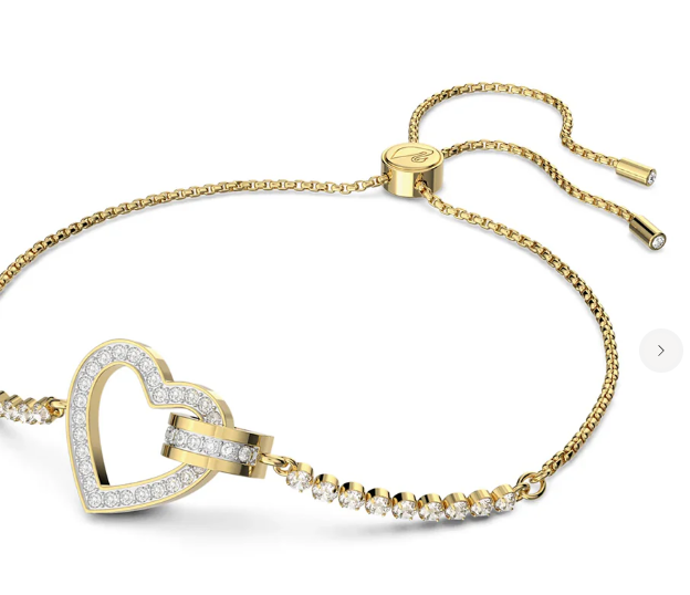 Swarovski 'Lovely' Heart Gold Tone