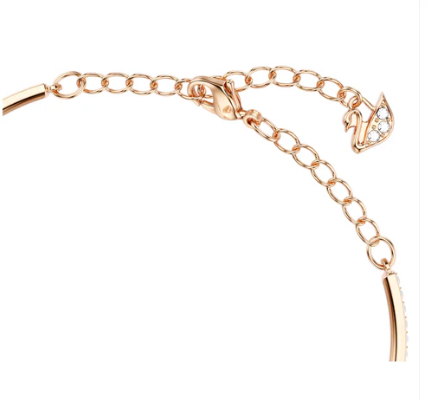 Swarovski JewelleryUna Bracelet, Round Cut, Oval Shape, Red, Rose Gold Tone Plated