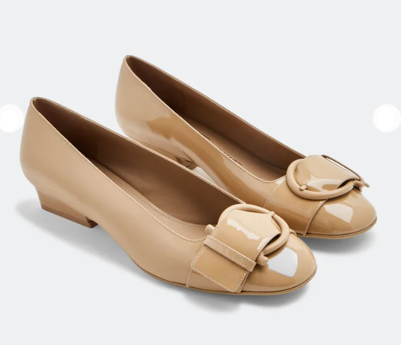 ferragamo Leather ballet pumps
