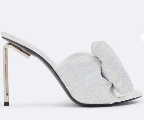 off whiteBow mules