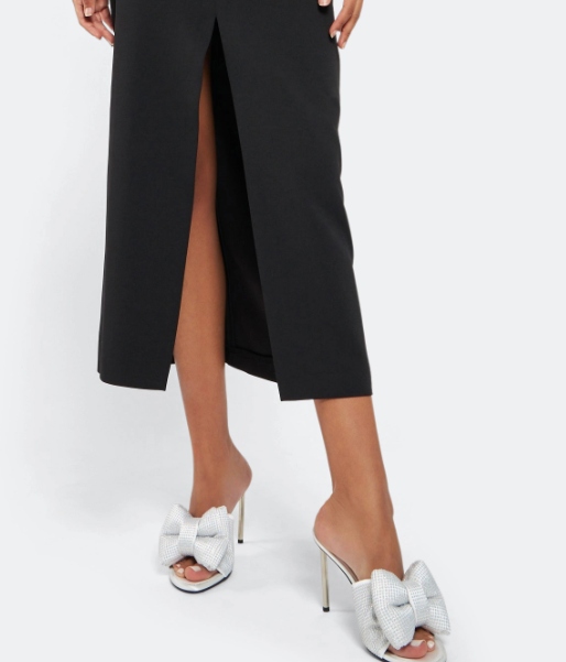 off whiteBow mules