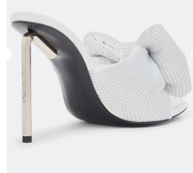 off whiteBow mules