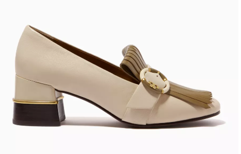 Tory Burch Multi-logo Kiltie 45 Loafers in Leather
