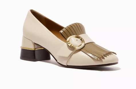 Tory Burch Multi-logo Kiltie 45 Loafers in Leather