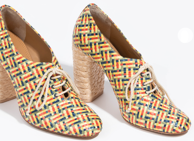 Tory Burch Multicolor Raffia Fabienne Ankle Boots