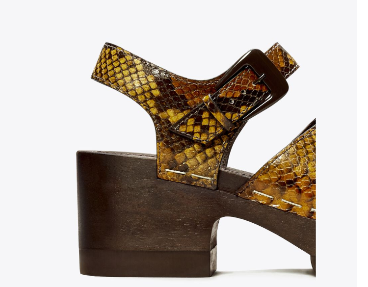 Tory Burch Lug-sole Clog/ Dark Caramel Warm Roccia