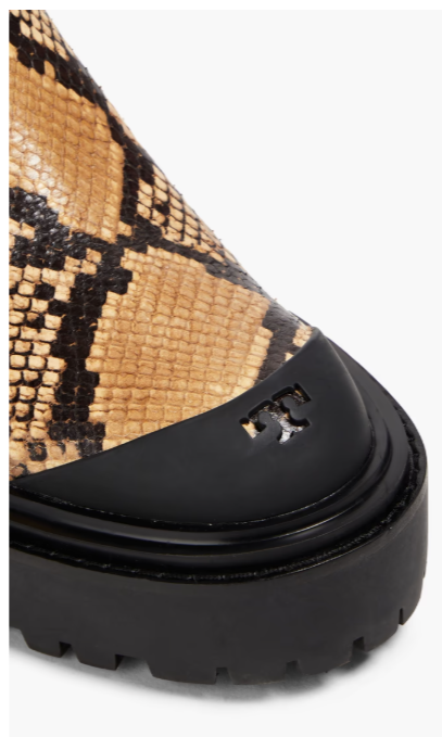 "TORY BURCH Snake-effect leather Chelsea boots"