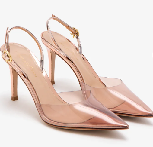 "Gianvito Rossi Pre-Loved Ribbon D'Orsay pumps"