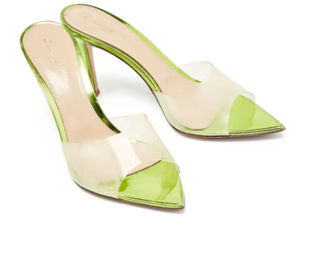 "Gianvito Rossi Pre-owned 100mm transparent pointed-toe sandals"