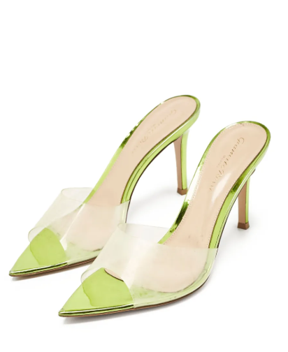 "Gianvito Rossi Pre-owned 100mm transparent pointed-toe sandals"
