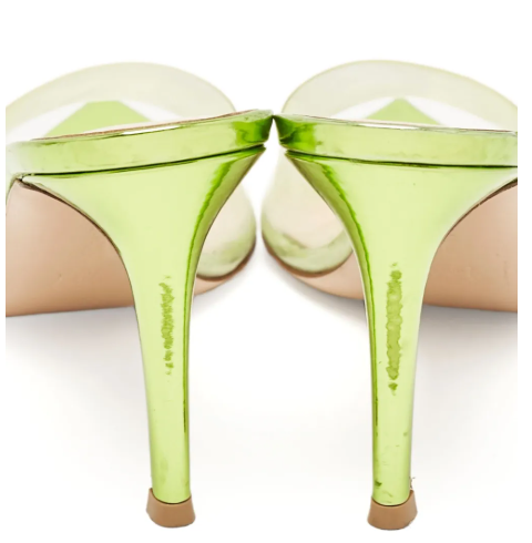 "Gianvito Rossi Pre-owned 100mm transparent pointed-toe sandals"