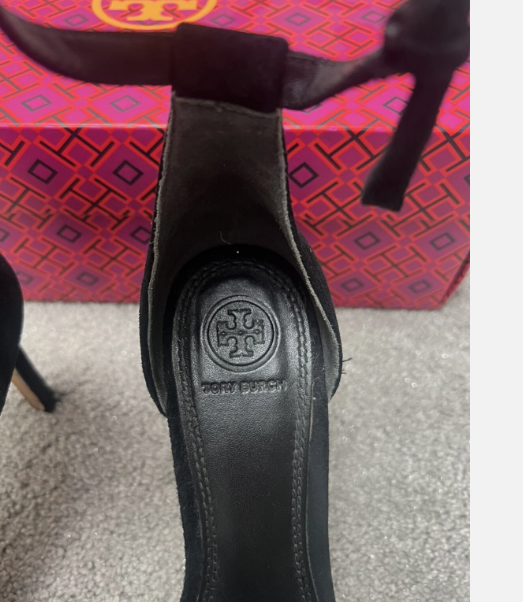 Tory BurchLogan Suede Ankle Strap Sandal BEAD WINE SUEDE