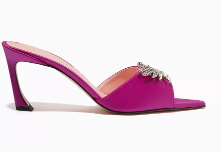 Piferi Lotta 70 Embellished Mules in Satin