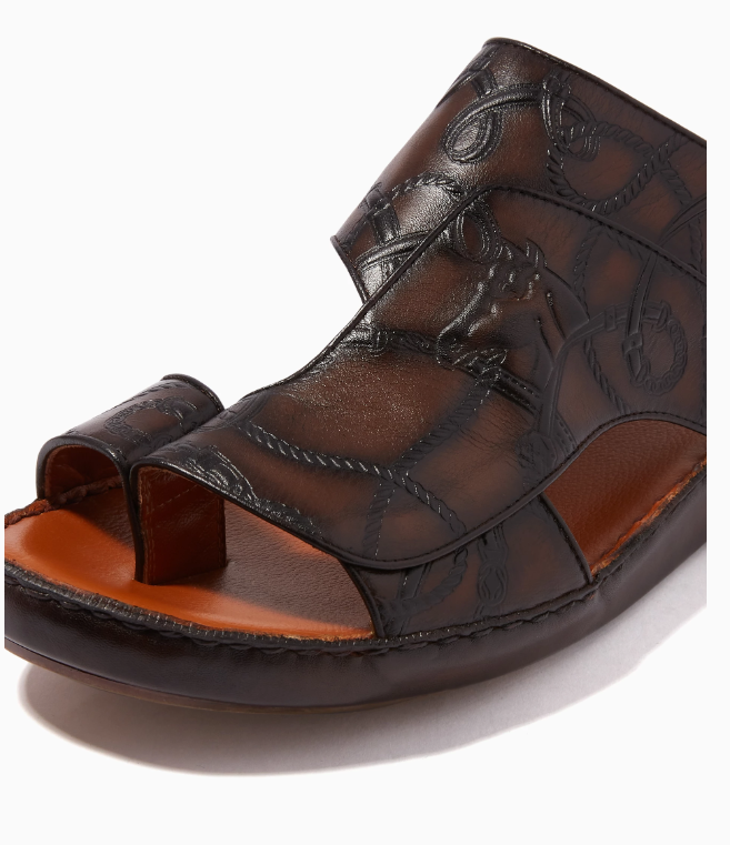 Najdy Fermer Sandals in Equestra-Embossed Softcalf