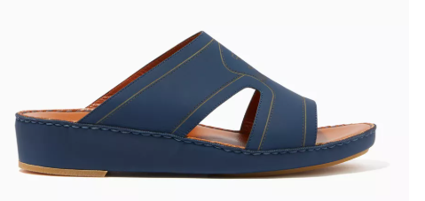 Private Collection  Navy Calfskin Arca Laserato Sandals
