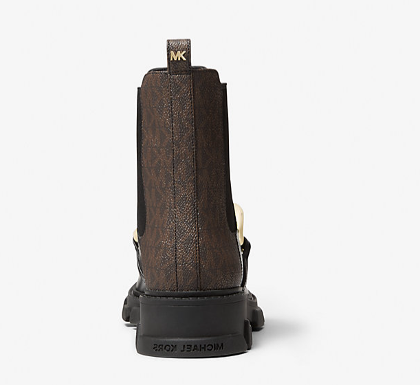 Michael Kors Scarlett Embellished Leather and Logo Boot