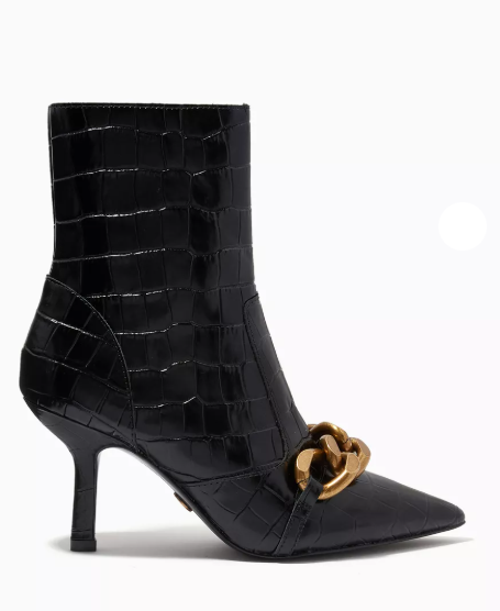 " Michael Kors Scarlett Ankle Boots in Croc-embossed Leather"