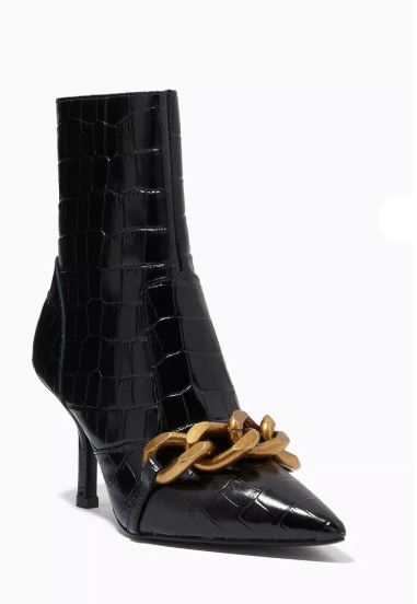 " Michael Kors Scarlett Ankle Boots in Croc-embossed Leather"