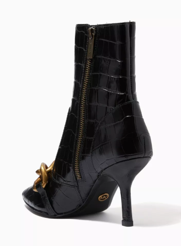 " Michael Kors Scarlett Ankle Boots in Croc-embossed Leather"