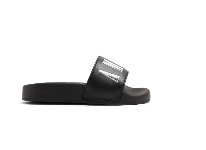 AMIRI logo-print round-toe slippers