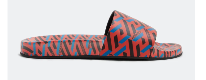 "  Versace La Greca Slides in PVC"