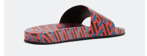 "  Versace La Greca Slides in PVC"