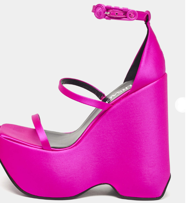 "Versace  Satin Triplatform Sandals"