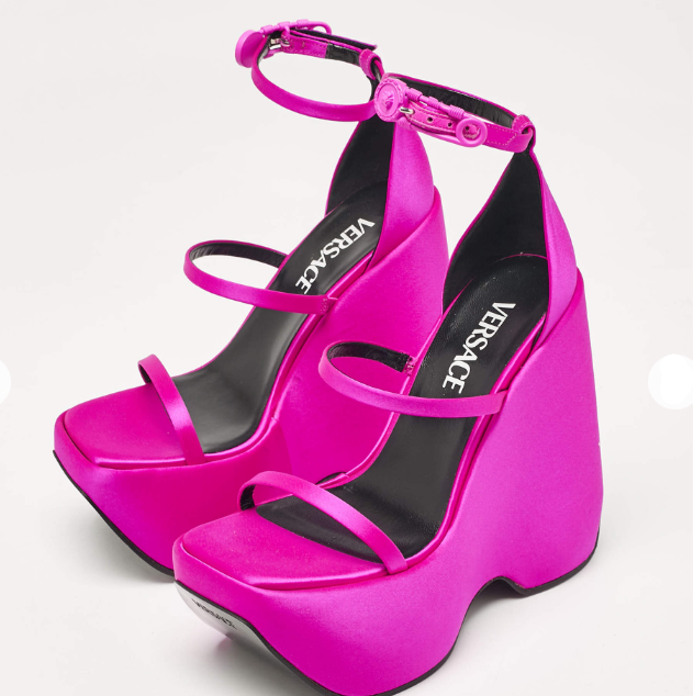 "Versace  Satin Triplatform Sandals"