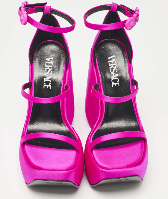"Versace  Satin Triplatform Sandals"