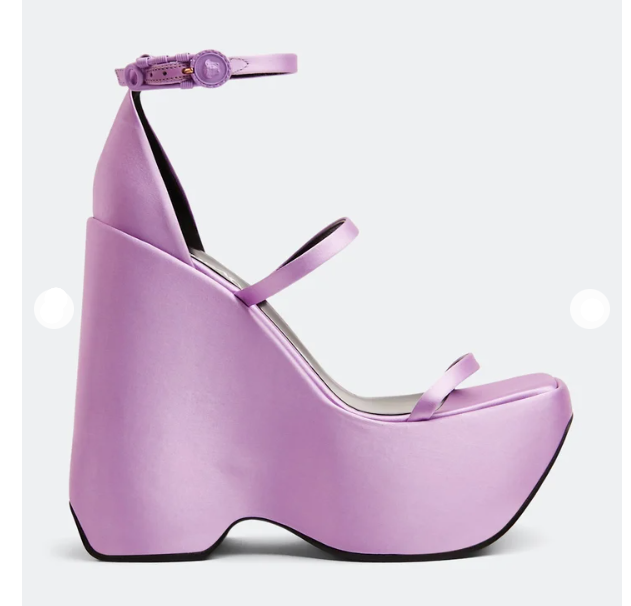 "Versace  Satin Triplatform Sandals"