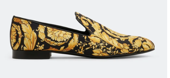 "Versace Barocco print loafers"