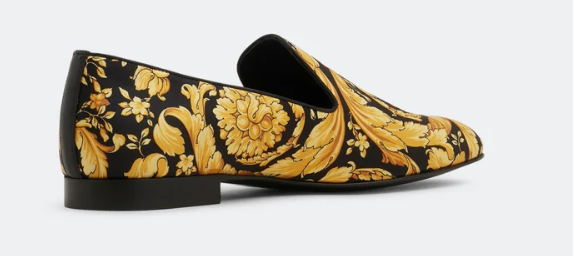 "Versace Barocco print loafers"
