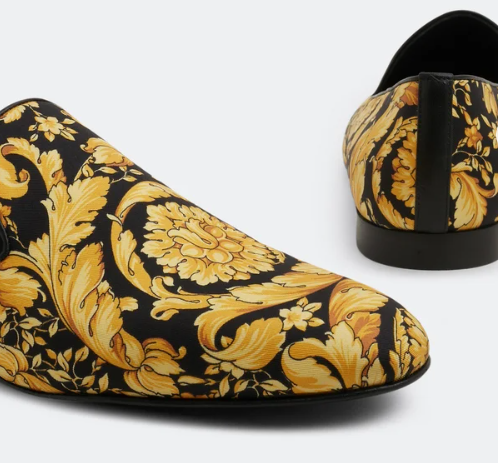 "Versace Barocco print loafers"