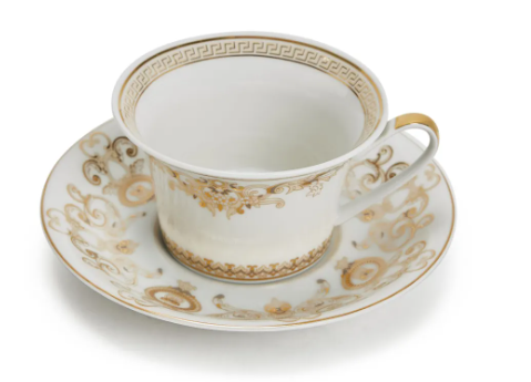 "Versace x Rosenthal Medusa Gala tea cups and saucers (set of six)"