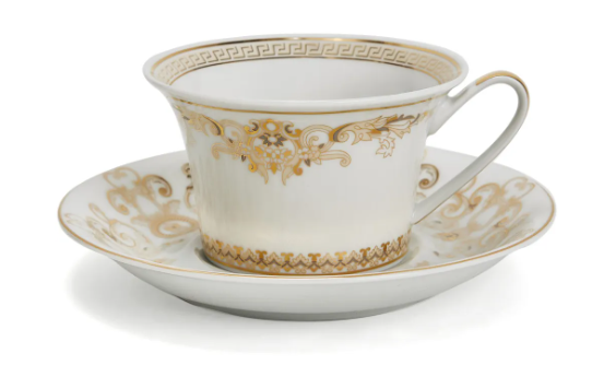 "Versace x Rosenthal Medusa Gala tea cups and saucers (set of six)"