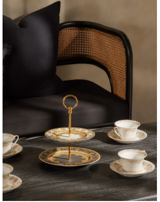 "Versace x Rosenthal Medusa Gala tea cups and saucers (set of six)"
