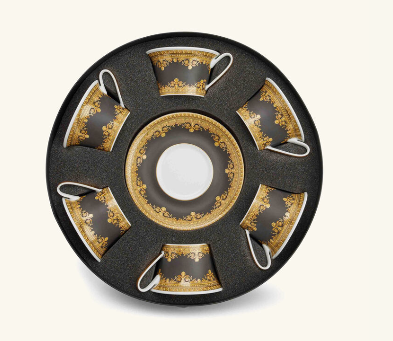 " Versace I Love Baroque Nero Tea Set Black"