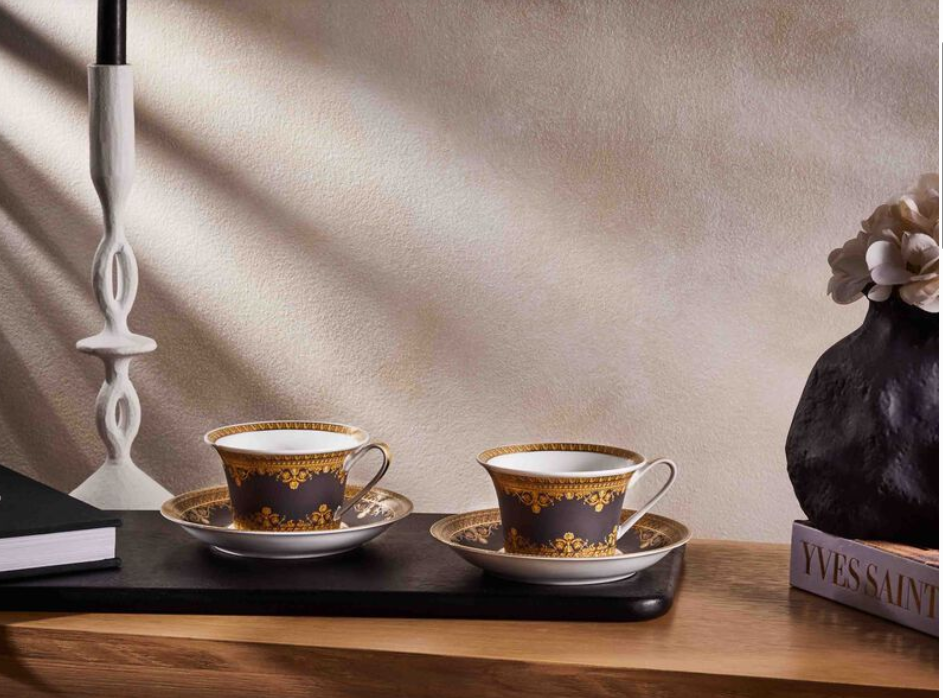" Versace I Love Baroque Nero Tea Set Black"