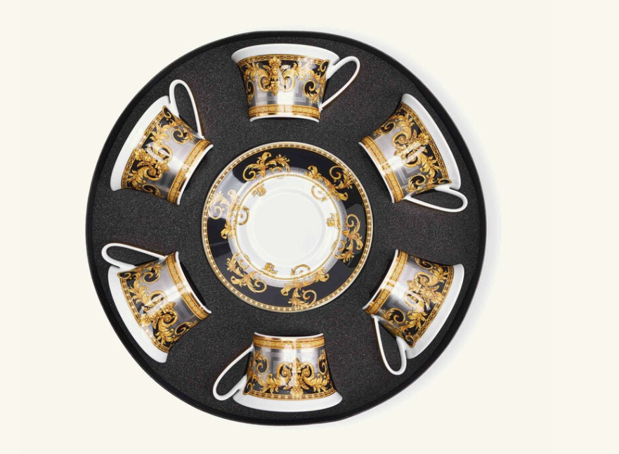 " Versace Prestige Gala Tea Set Black"