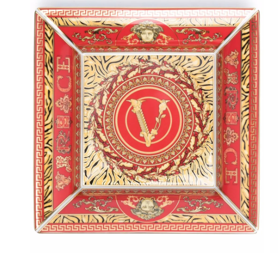 Versace Virtus Holiday square plate