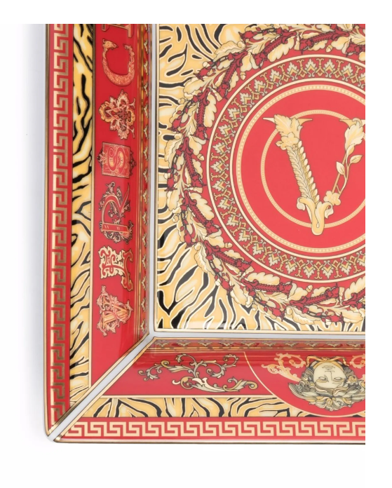 Versace Virtus Holiday square plate