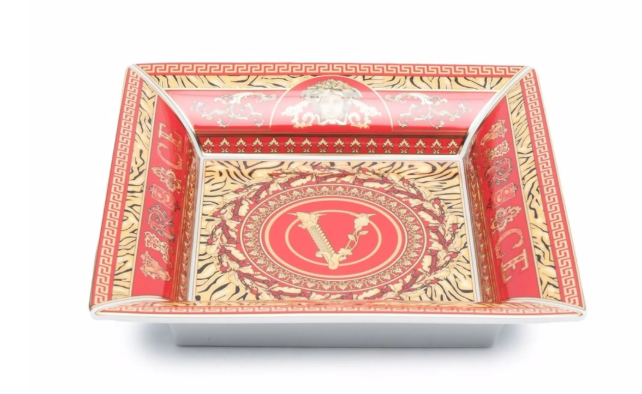 Versace Virtus Holiday square plate