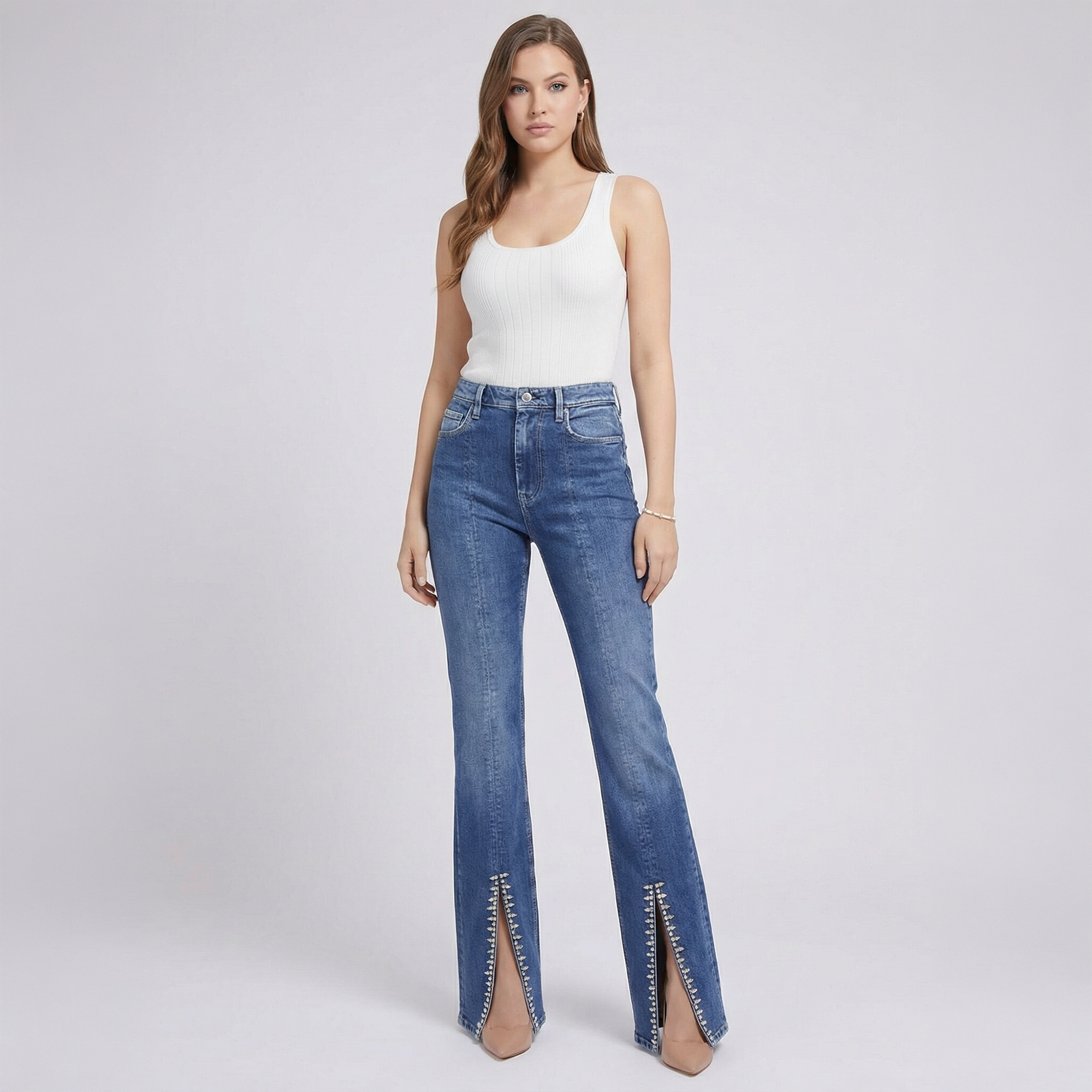 Straight Denim Pant Split