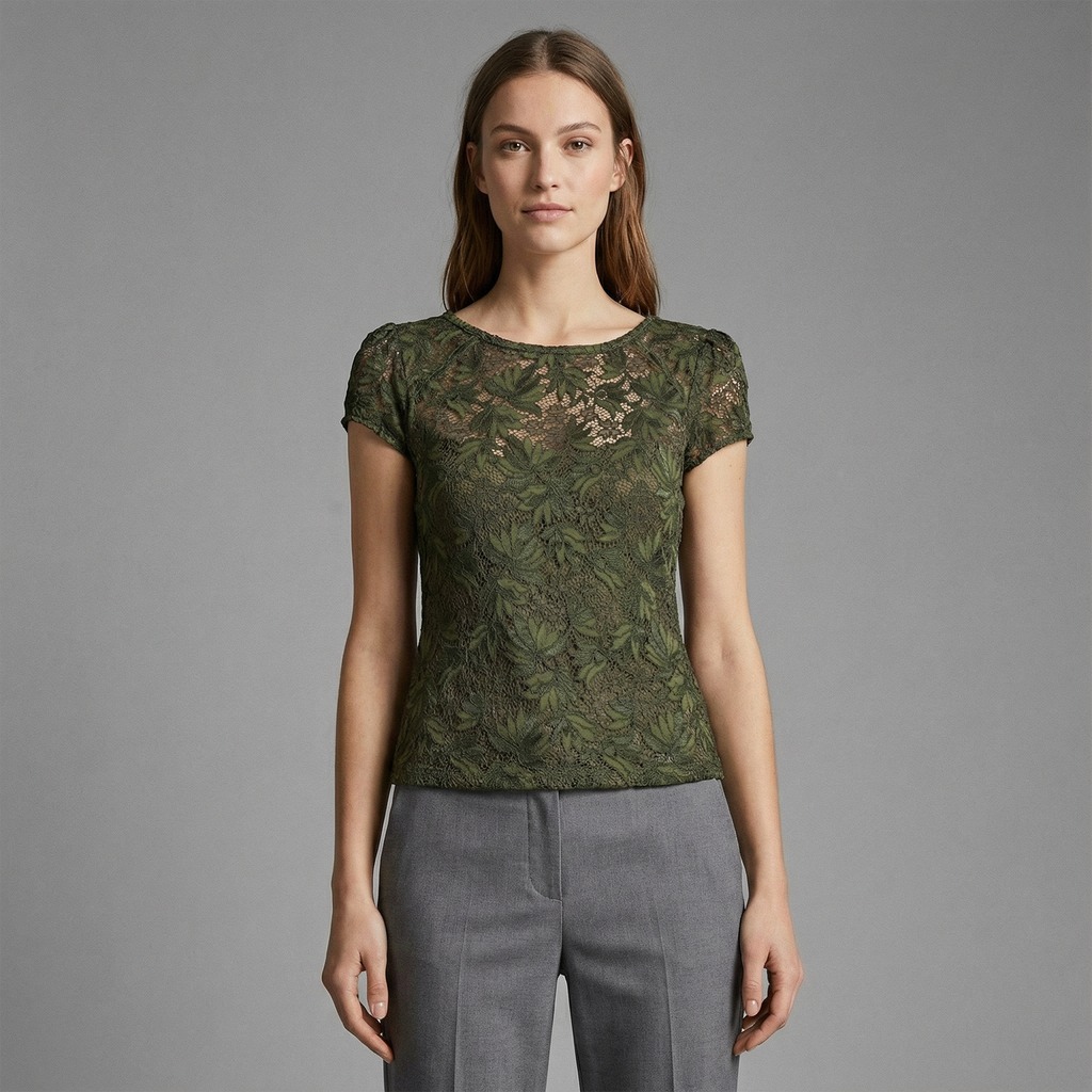 Pre-owned Blouse - khaki